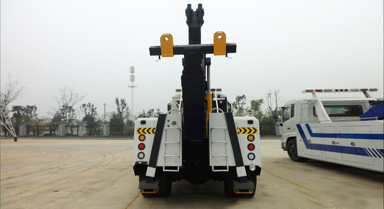 陜汽單橋托吊聯體清障車 正后圖