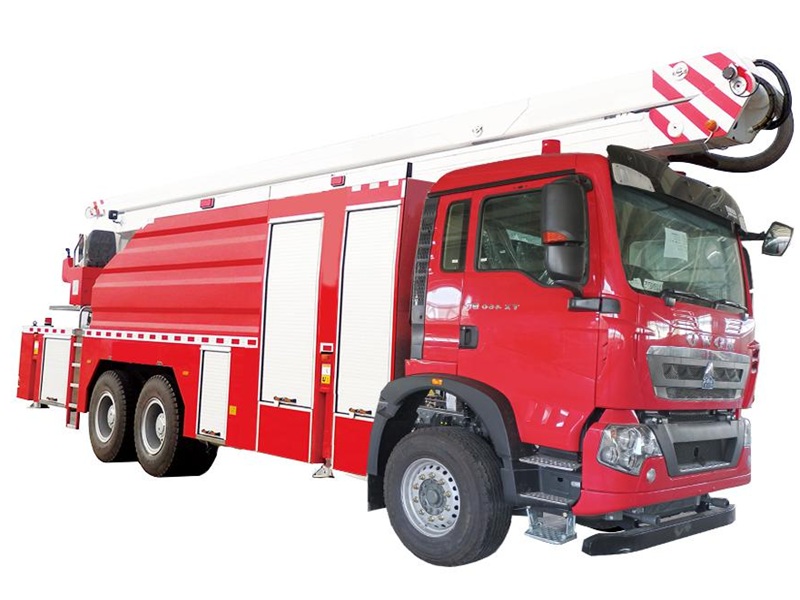 國(guó)六重汽25米舉高噴射消防車